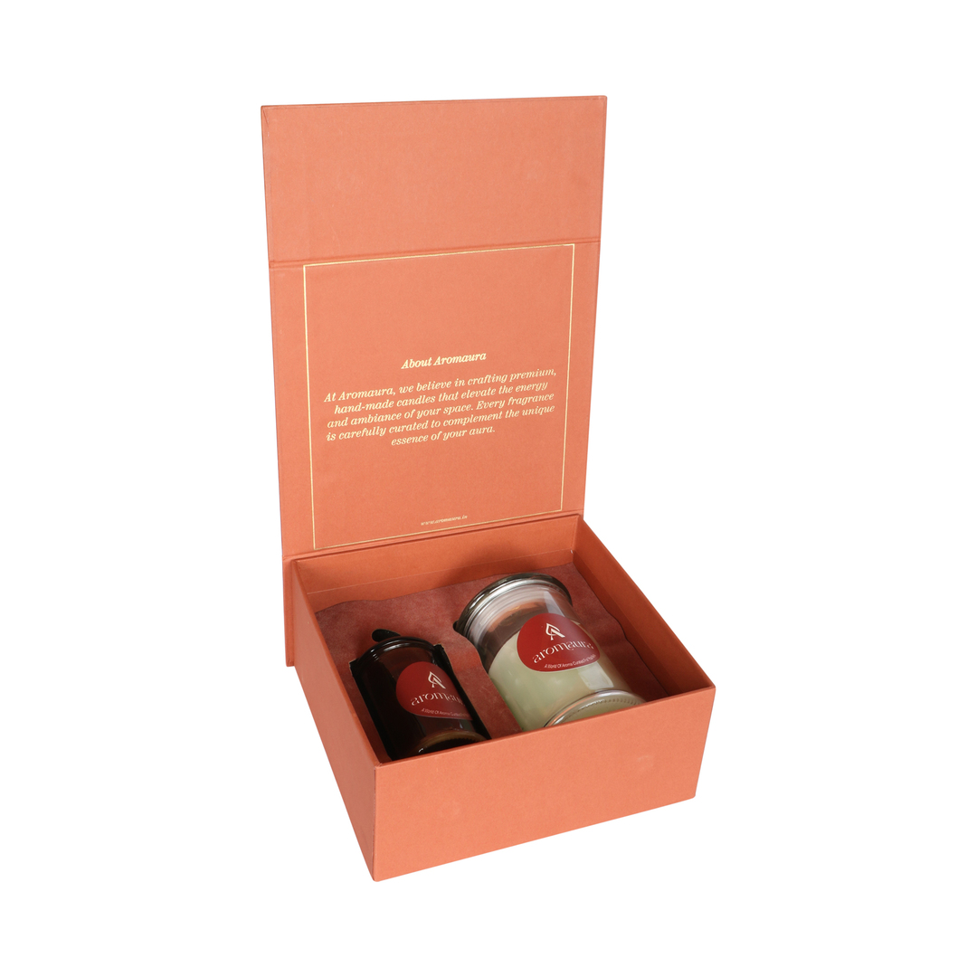 Scented Tomb Lid Jar Candle, (Apple + Oud) Big -250 gm wax 90 hrs, Small-180 gm, 50 hrs - Image 2