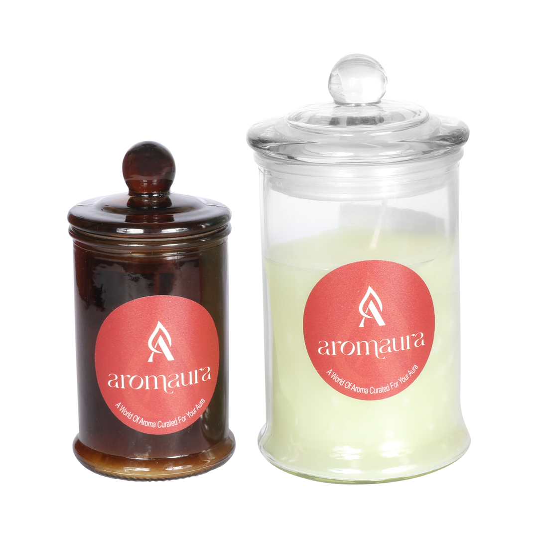 Scented Tomb Lid Jar Candle, (Apple + Oud) Big -250 gm wax 90 hrs, Small-180 gm, 50 hrs - Image 4