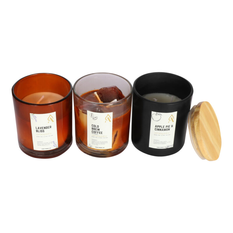 Luxury Candles pack of 3 (Lavender bliss/Apple pie & cinnamon/Cold brew Coffee, 42hrs burn time, 150g soy wax - Image 2