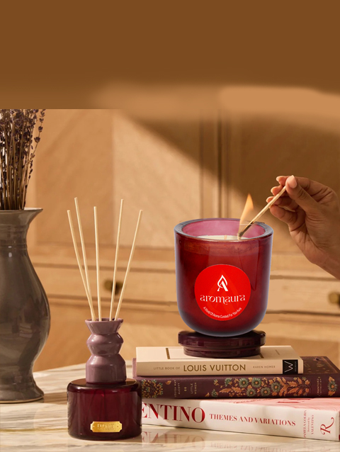 Orange/Vanilla Scented Candle - 250 gm, 72hrs