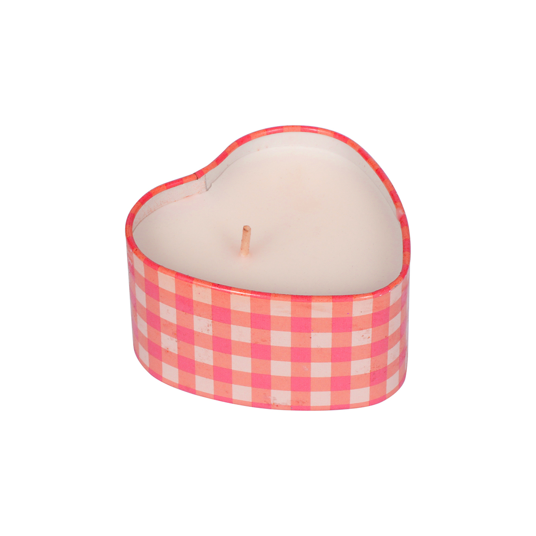 Box Printed Scented Heart Tin Candle, 120 gm soy wax, Burning Time 16 hrs - Image 4