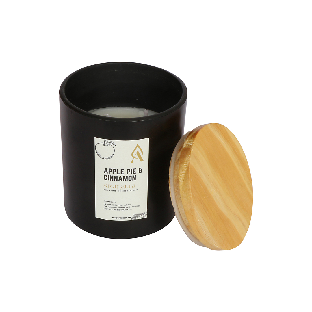 Apple Pie Cinnamon Scented Candles, 150 gm, 42 hrs - Image 4