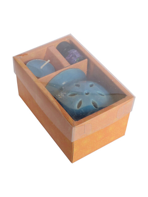 Ceramic Diffuser Burner with 10ml Lavender Essential Oil | 1 Tea Light Candles | Perfect for Gift Set