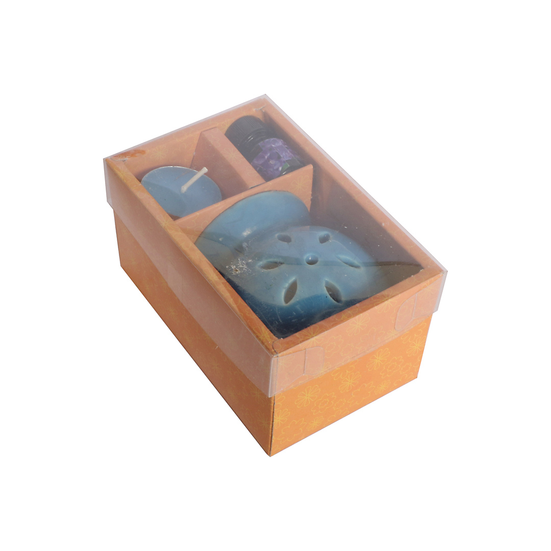 Ceramic Diffuser Burner with 10ml Lavender Essential Oil | 1 Tea Light Candles | Perfect for Gift Set