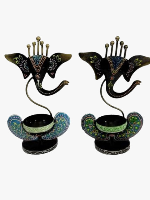 Decorative Ganesha Diya Dhoop Holder Set of 2